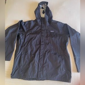 Patagonia Black Hooded Raincoat